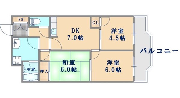 グランドールアビコの物件間取画像